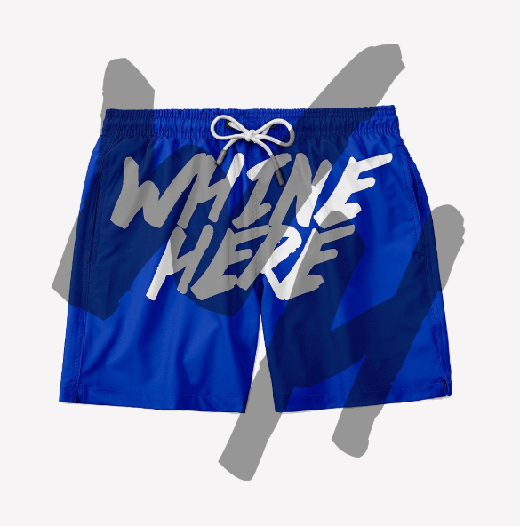 "Whine Here" Blue